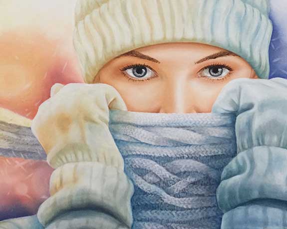 Calidez de invierno. 100 x 50 cm, óleo en lienzo. 2015